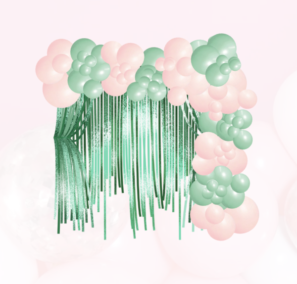 Organic Balloon Garland + Backdrop